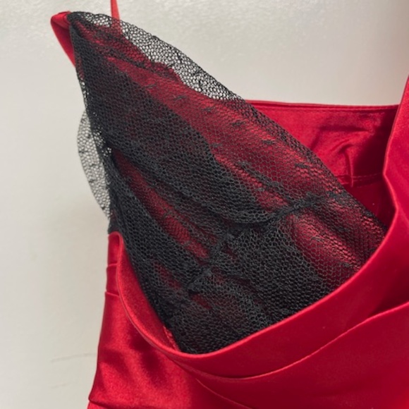 NWT Stop Staring Red Love Spell One Shoulder Retro Dress - Picture 5 of 10